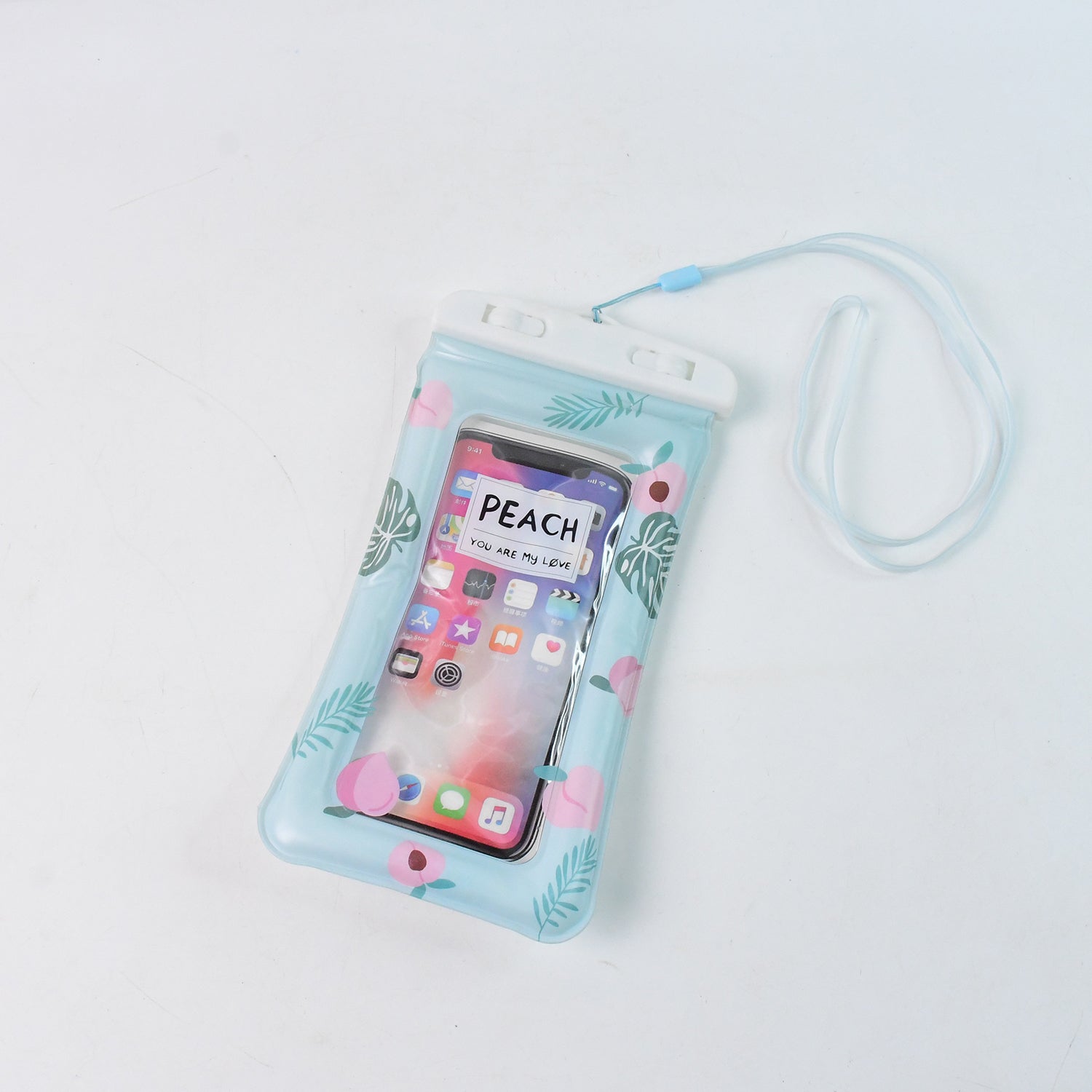 Waterproof Peach Transparent Mobile Pouch with Neck Strap (1 Pc) Waterproof Peach Transparent Mobile Pouch with Neck Strap (1 Pc)